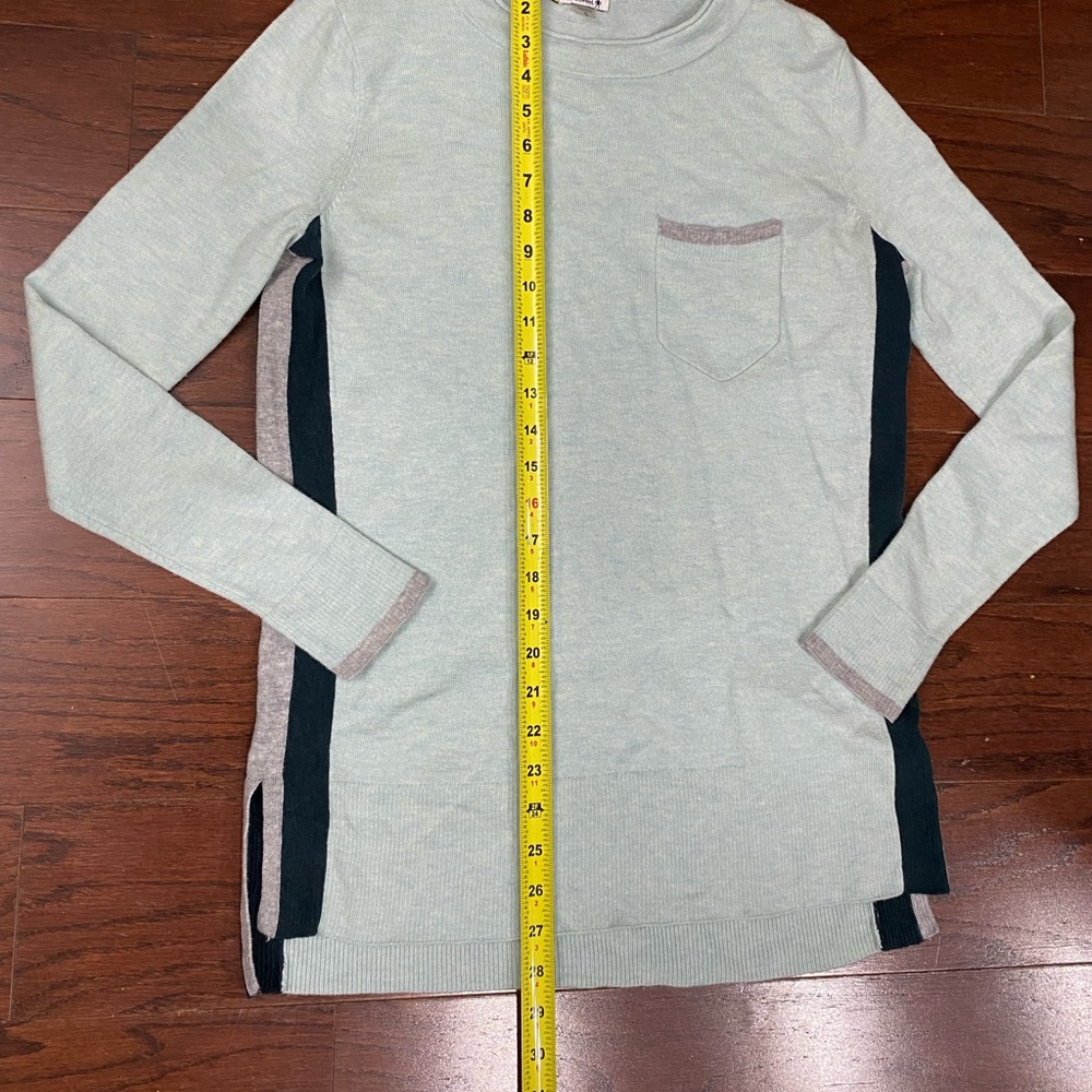 Smartwool Sweater S Pullover Sea Green Athletic Stripes Merino Wool Gorpcore - Picture 4 of 5